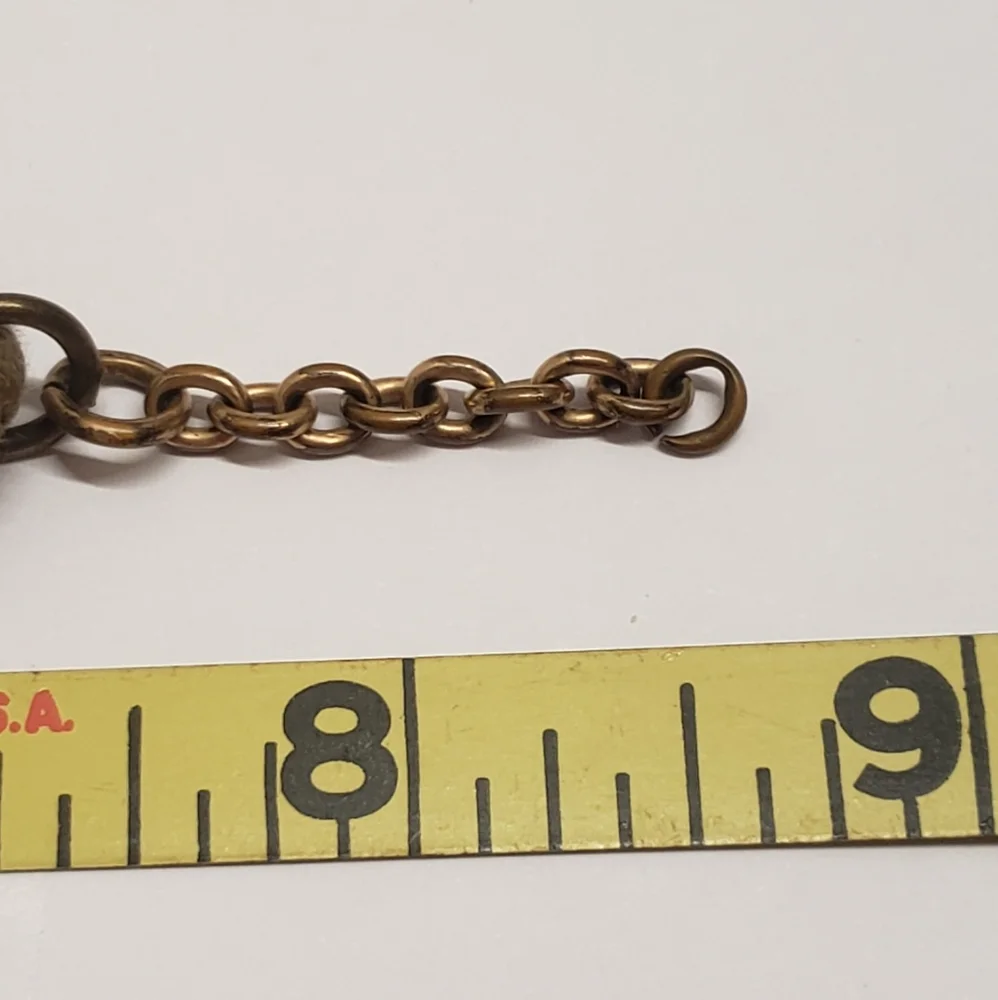 Unique Bronze Chunky Thread Wrapped Multi Chain Bracelet